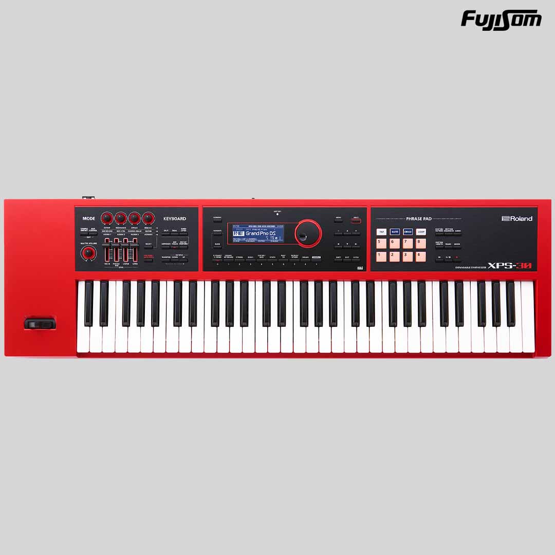 TECLADO ROLAND SINTETIZADOR XPS-30 61 TCL USB VERMELHO