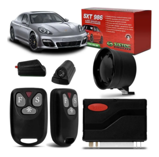 ALARME SISTEC 986 AUTOMOTIVO UNIVERSAL C/ 2 CONTROLE ANTI FURTO 
