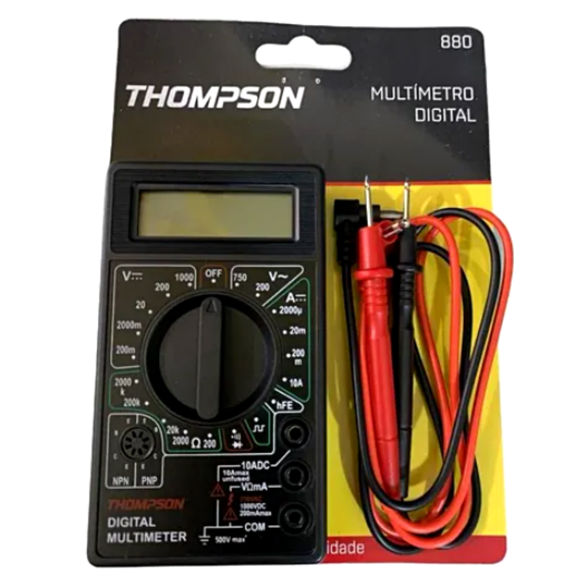Multimetro Digital Com Tela LCD Thompson