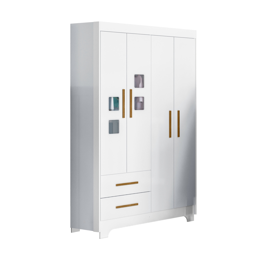 Guarda Roupa de Bebê 4 Portas 2 Gavetas Fly Tigus Baby 