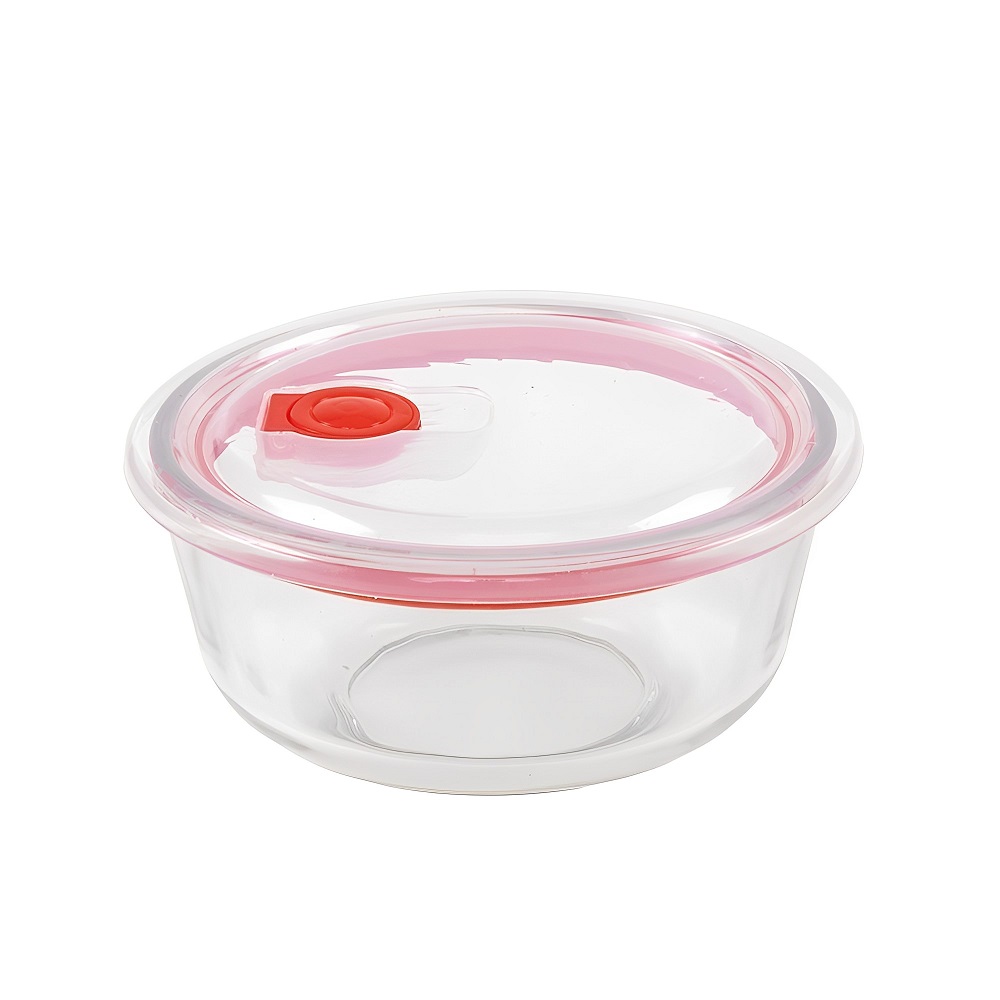 Pote Hermético Vidro Redondo 350mL - Transparente