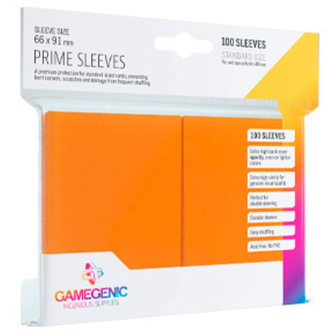 SLEEVES GAMEGENIC PRIME LARANJA - 66X91MM