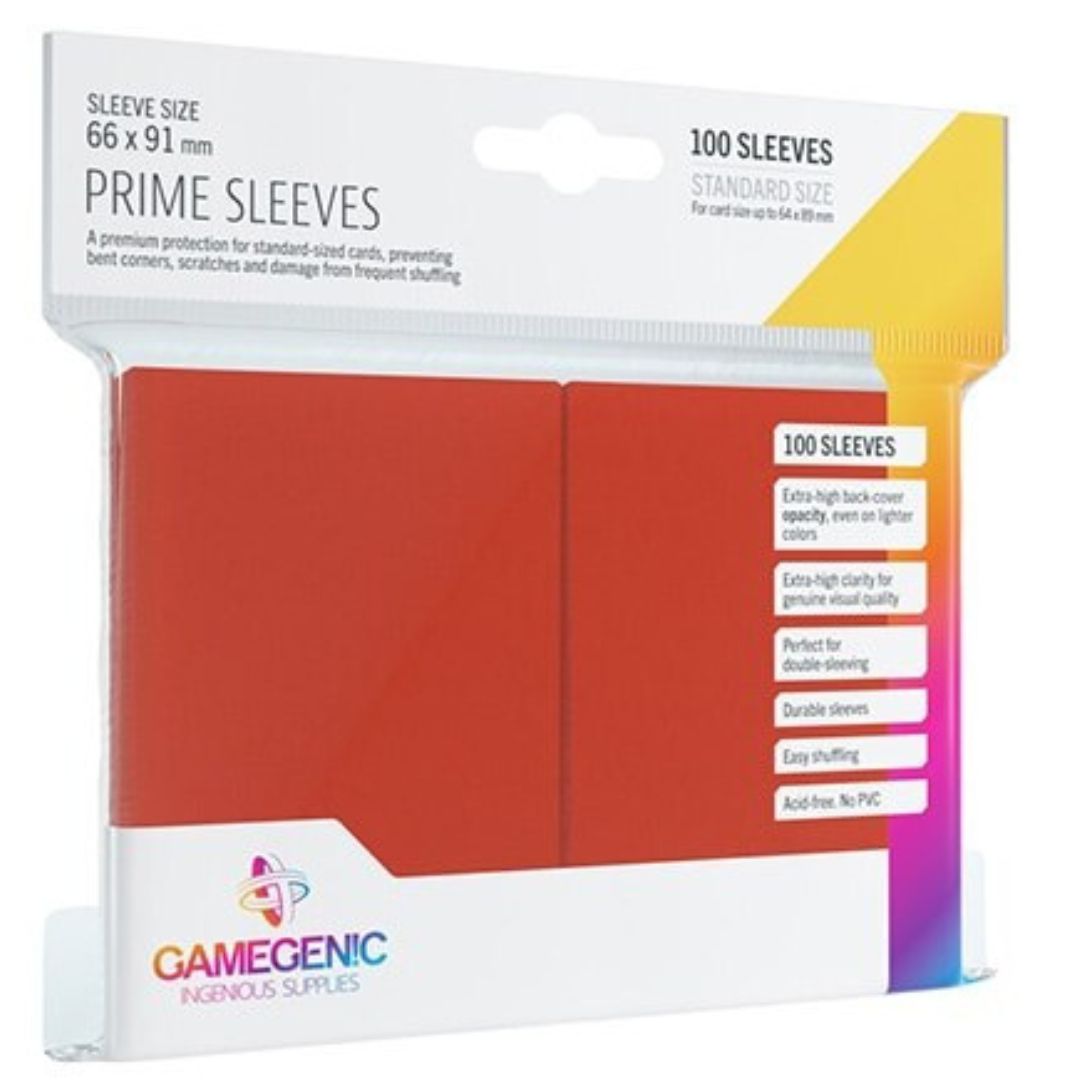 SLEEVES GAMEGENIC PRIME VERMELHO - 66X91MM