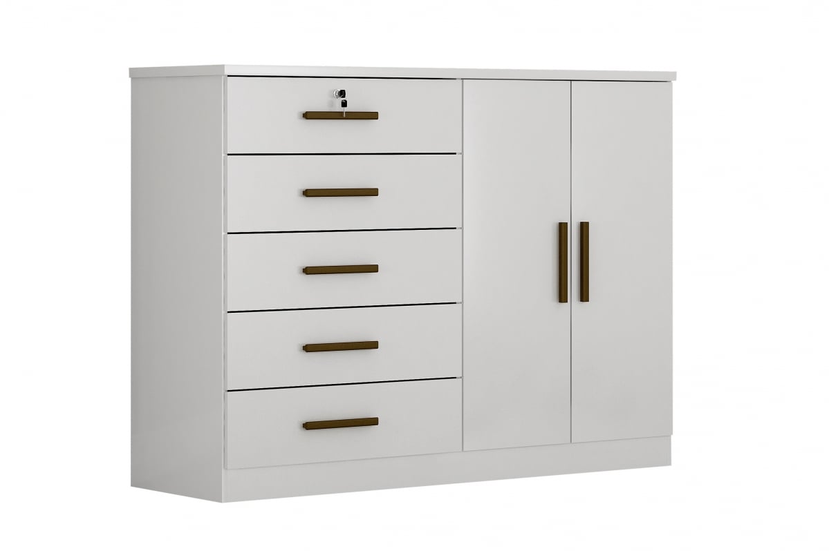 Cômoda Space 5 Gavetas 2 Portas Moveis Novo Horizonte