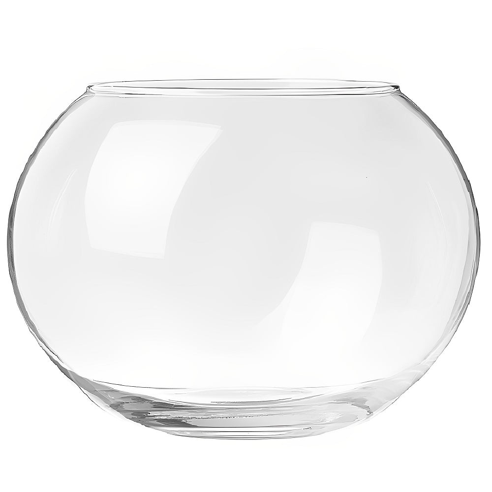 Vaso Aquario De Vidro Vaso Redondo 4,5 L 