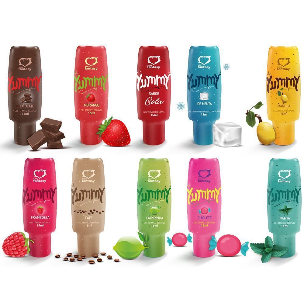 GEL COMESTÍVEL YUMMY HOT 15ML - SABORES VARIVEIS