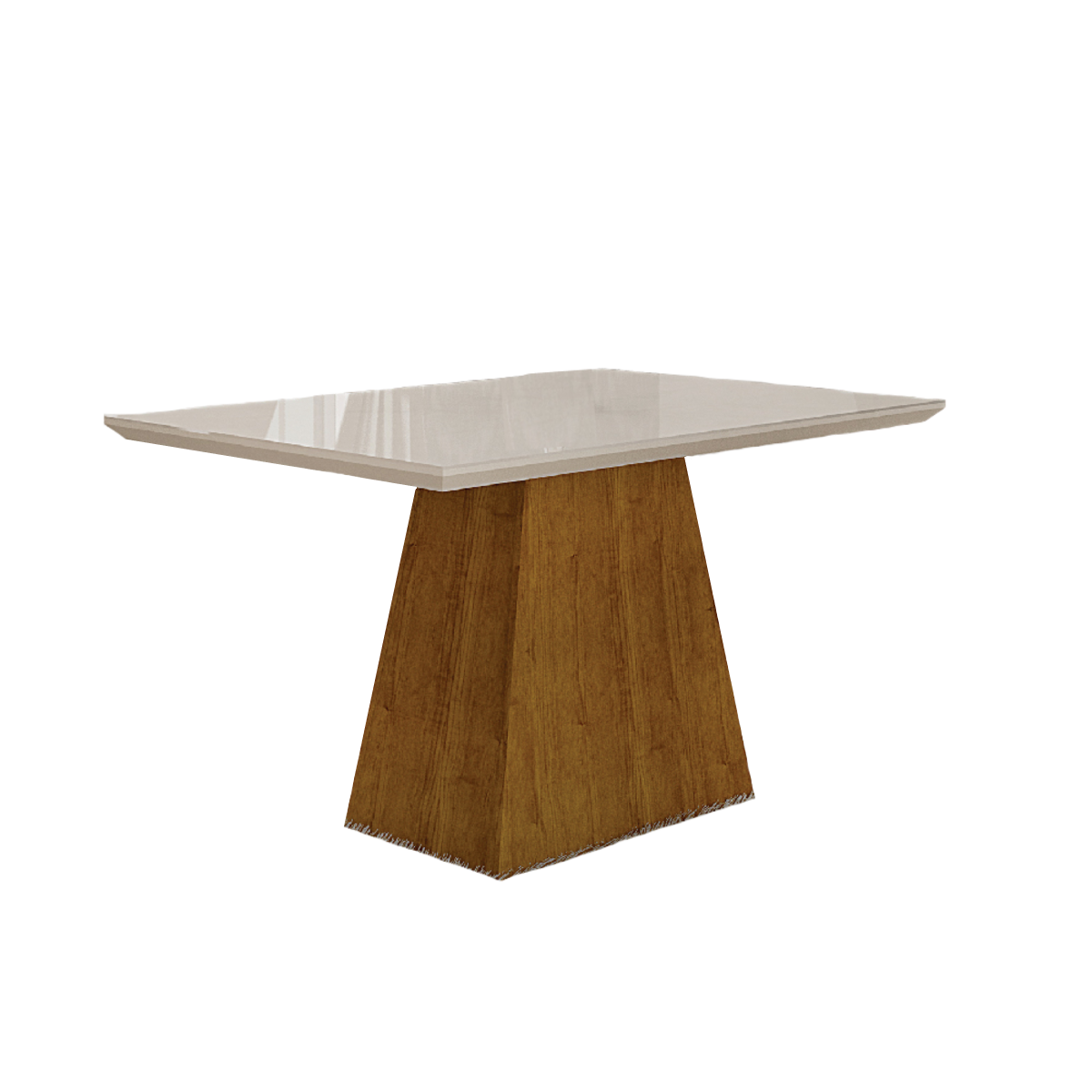 Mesa de Jantar Slim Retangular Tampo Copo MDF/Vidro 160cm Pampulha New Moveis Leifer CADEIRAS NÃO INCLUSAS