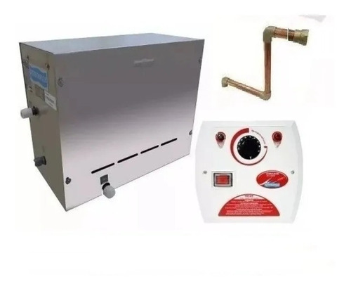 Sauna Vapor Steam Inox 12 Kw Com Quadro Analógico + Kit