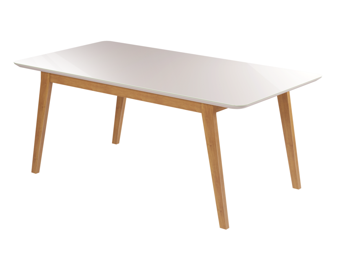 Mesa Elegance Candian Canto Copo Tampo Vidro 180cm JCM Movelaria NÃO ACOMPANHA CADEIRAS