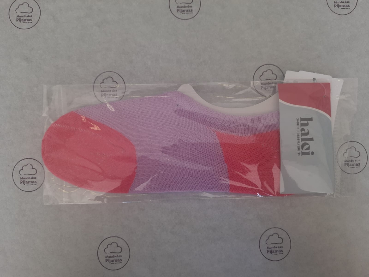 MEIA FEMININA HALCI SUPER SOQUETE LILAS /PINK