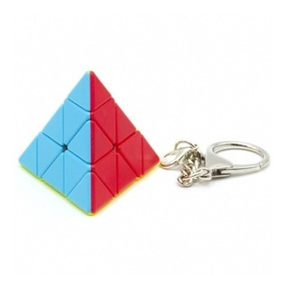 Cubo mágico interativo chaveiro fidget pyraminx