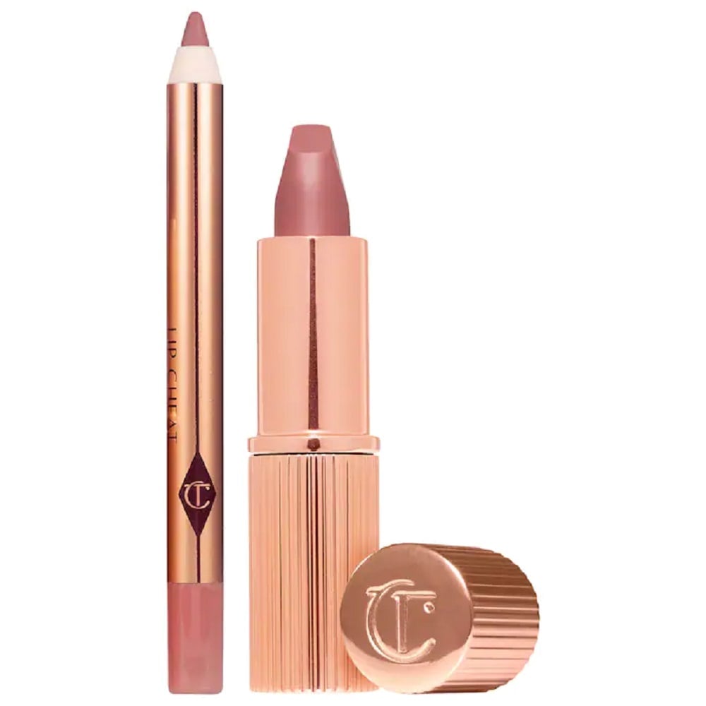 Kit Batom e Lápis Mini Pillow Talk Lipstick & Liner Set - Charlotte Tilbury