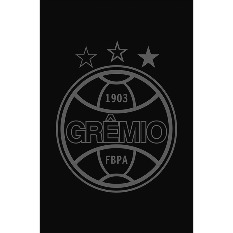 Toalha Social Academia e Mão Buettner Jacquard Veludo Futebol Gremio 33cmx50cm Preto