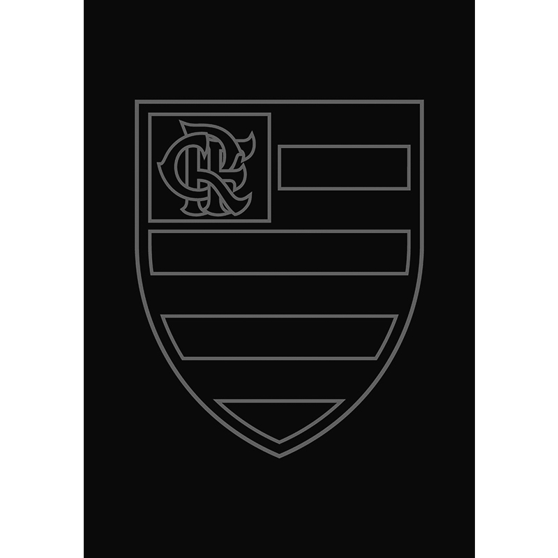 Toalha Social Academia e Mão Buettner Jacquard Veludo Futebol Flamengo 33cmx50cm Preto