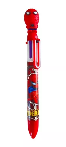 Caneta gel colorida escrita fina com 6 cores avulsa - Spider-Man