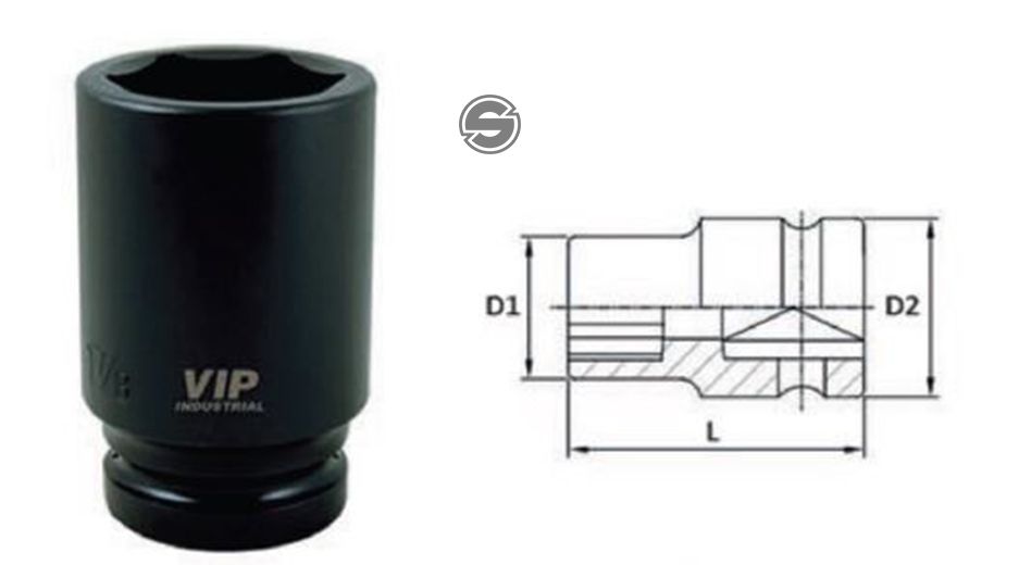 Soquete sextavado de impacto 1/2´´pol. x 13 mm