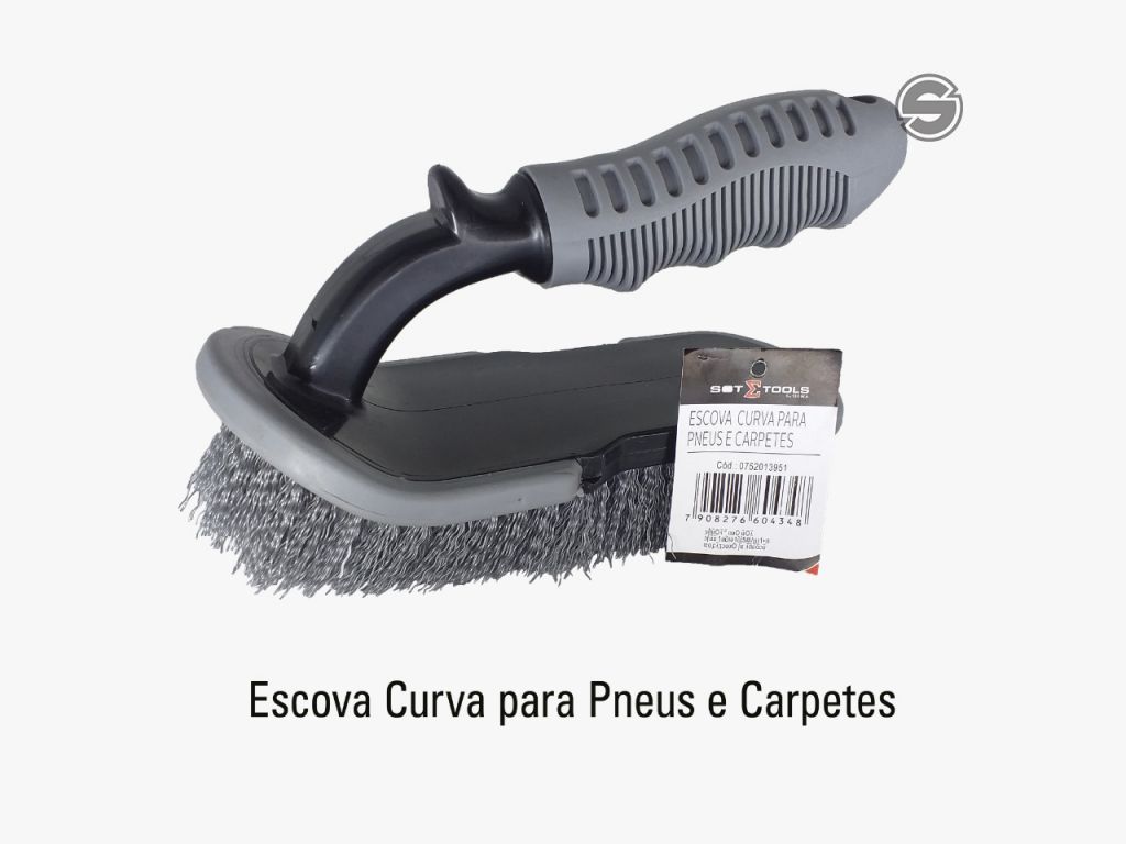 0752013951 Escova curva para pneus e carpetes