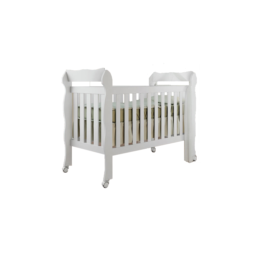 Berço Americano 3 em 1 Lila Branco Carolina Baby