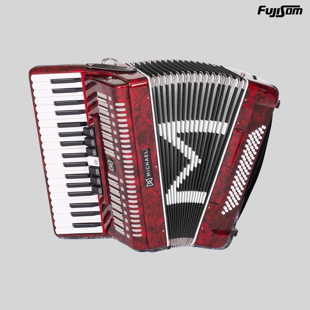 ACORDEON MICHAEL 80BX ACM-8007 PRD VERMELHO
