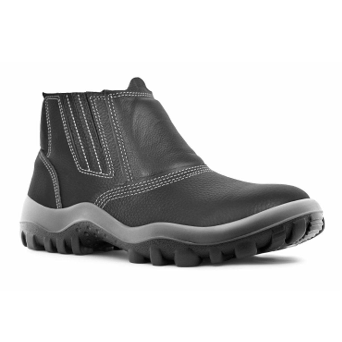 Bota De Segurança Botina Bico Pvc Safetline Couro Ca 13.175