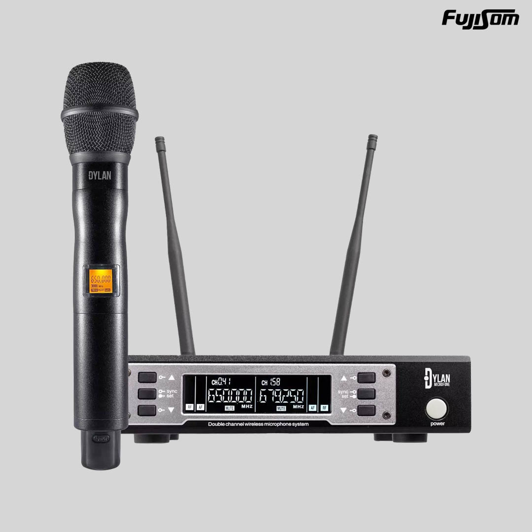 MICROFONE DYLAN SEM FIO SIMPLES D9001S UHF SIMPLES