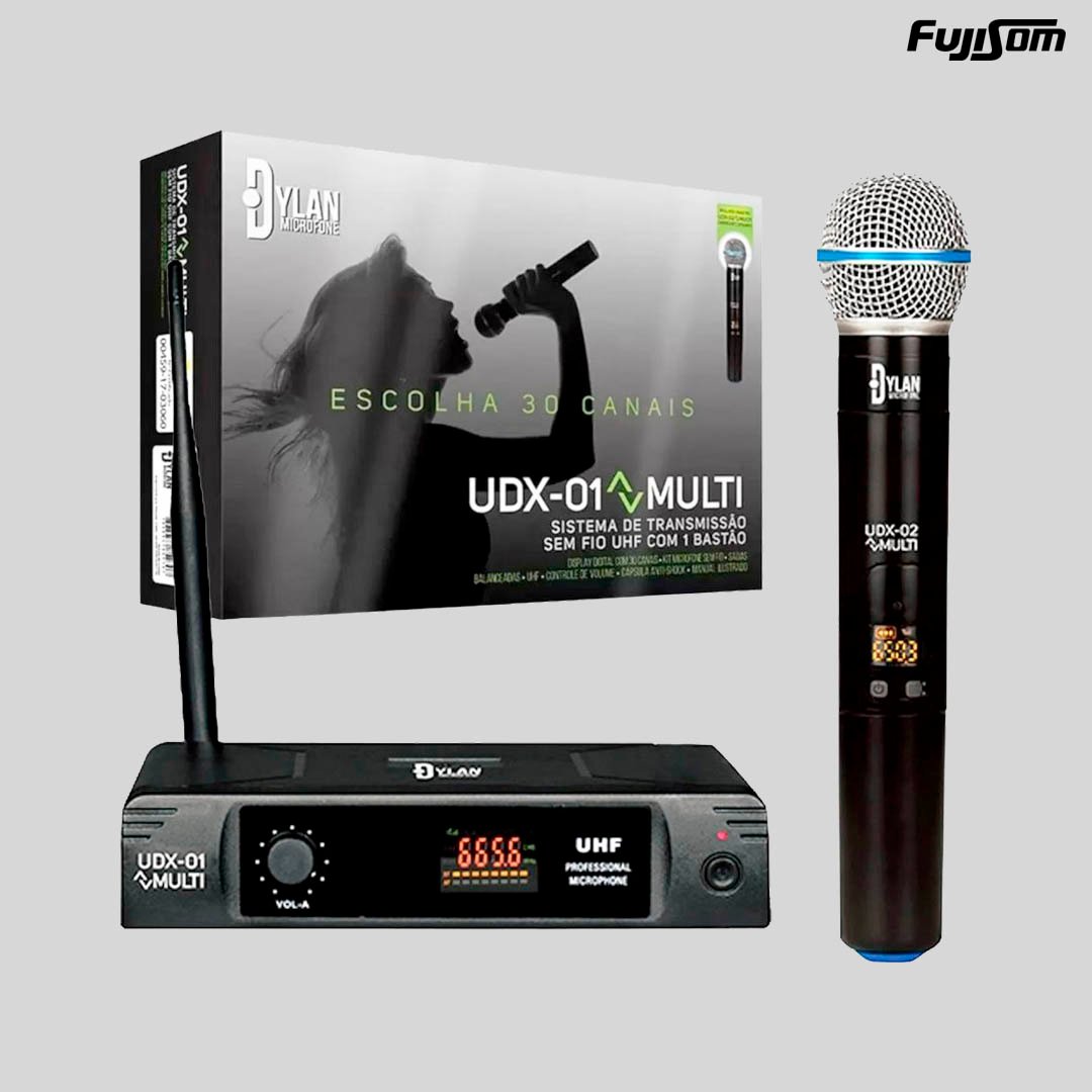 MICROFONE DYLAN SEM FIO SINGLE UDX 01 UHF