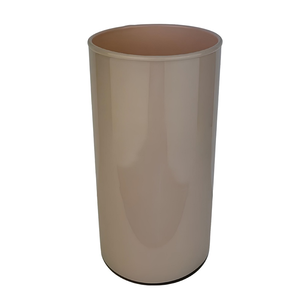 Vaso Cilindro Vidro Cappuccino 30x14cm P/ Decoração e Arranjos