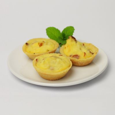 Mini Quiche Bacon ao Molho Branco