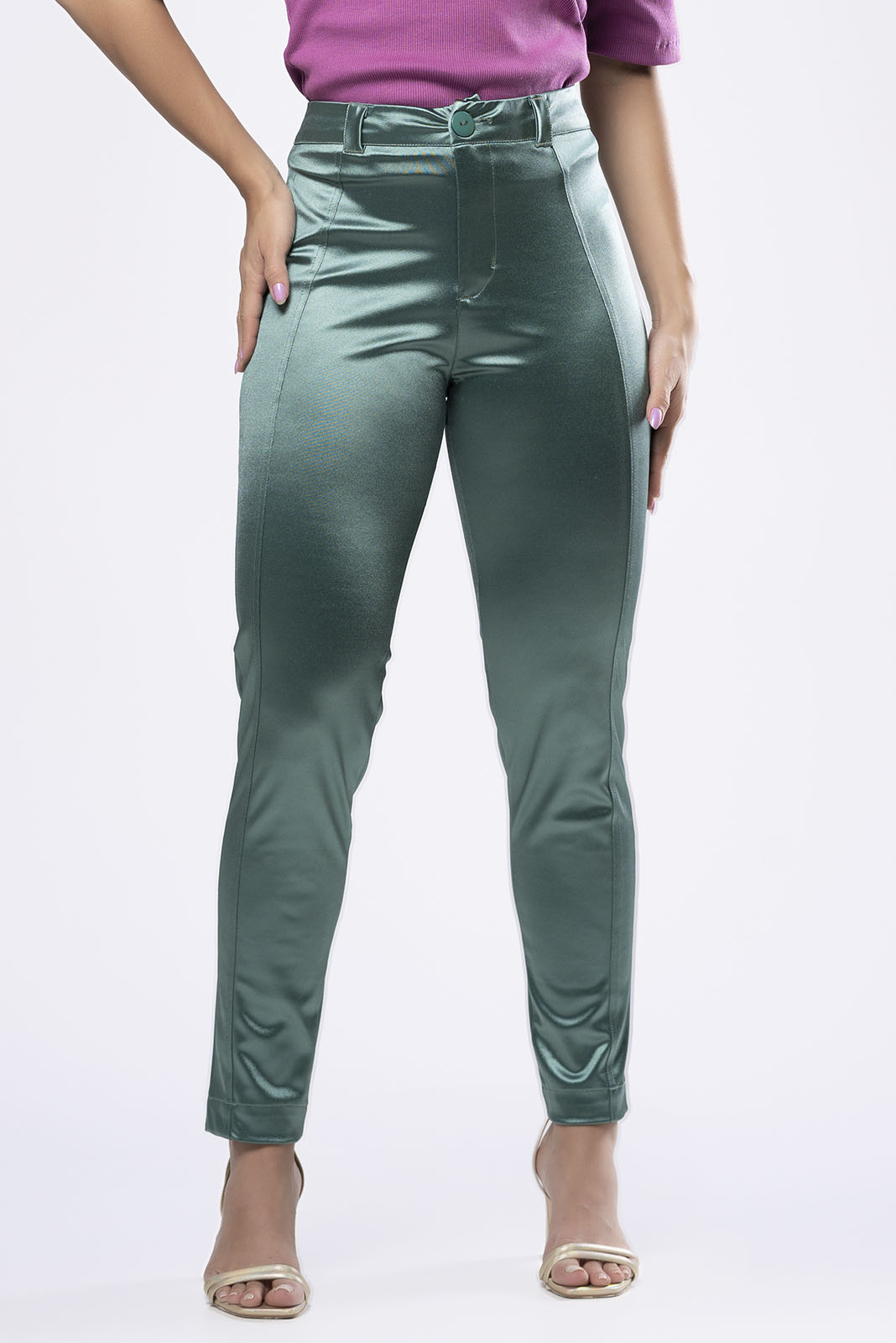 Calça Acetinada Verde 