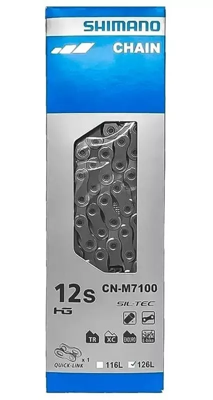 Corrente de Bicicleta Shimano CN-M7100 SLX 12 Vel