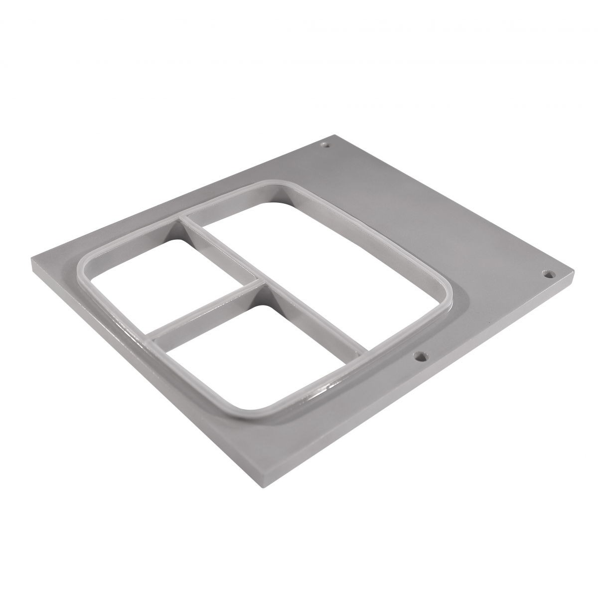 Molde para Bandeja 22x22 cm com 3 Divisões para Seladora de Bandeja SB270