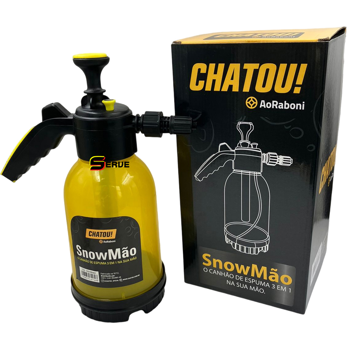 Snowmão Shampoozeira Manual 3 Em 1 Água, Químicos E Espuma - CHATOU! AoRaboni