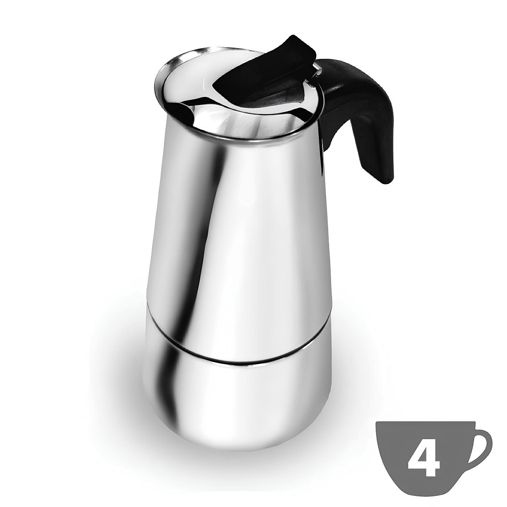 Cafeteira Italiana Expresso Inox 04 Xicaras 200ml