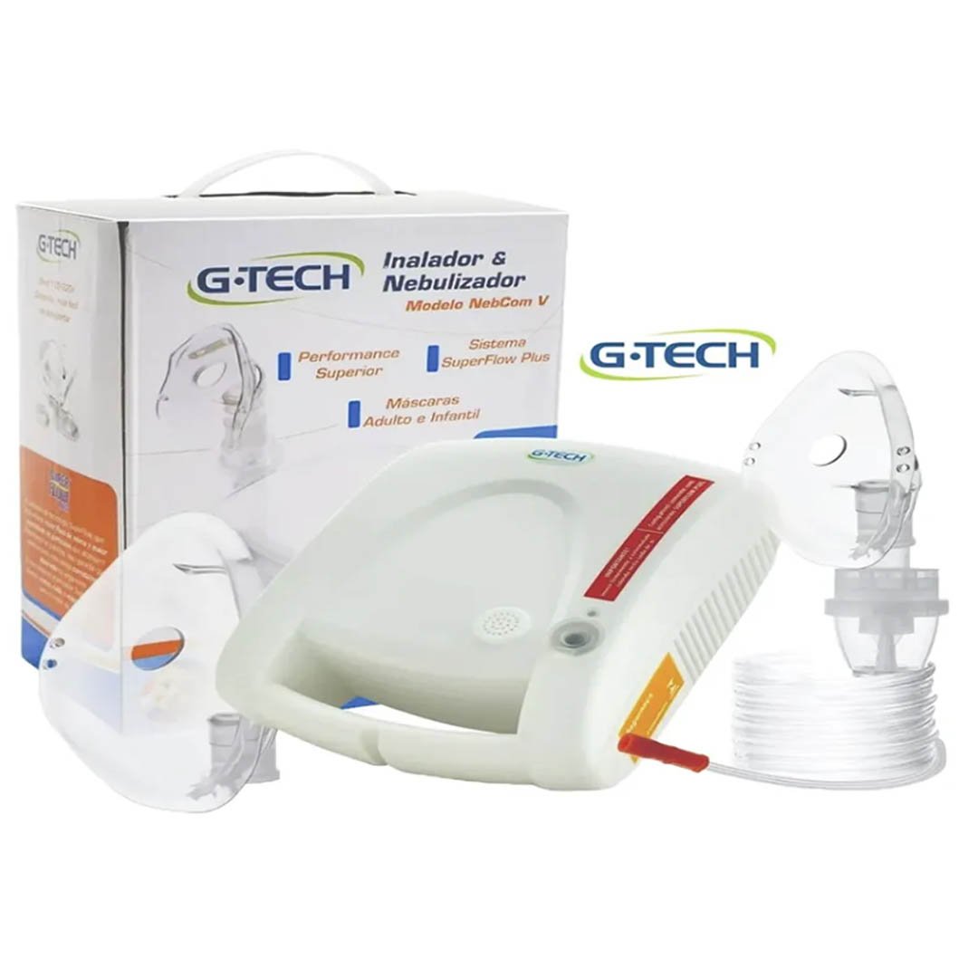 Nebulizador compressor G-Tech Nebcom V branco