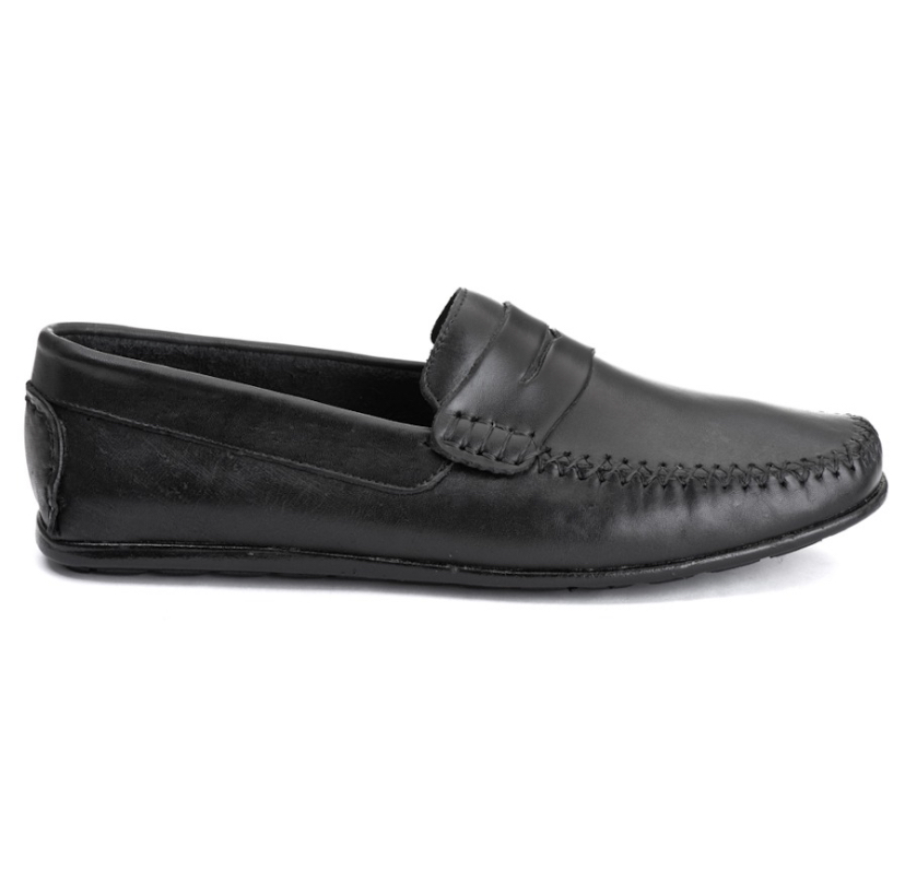 Mocassim Capri em Couro Bovino Legítimo Preto 