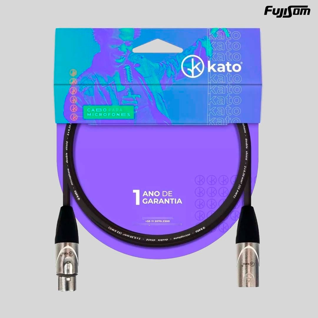 CABO KATO PARA MICROFONE K2 XLR/XLR 5 METROS