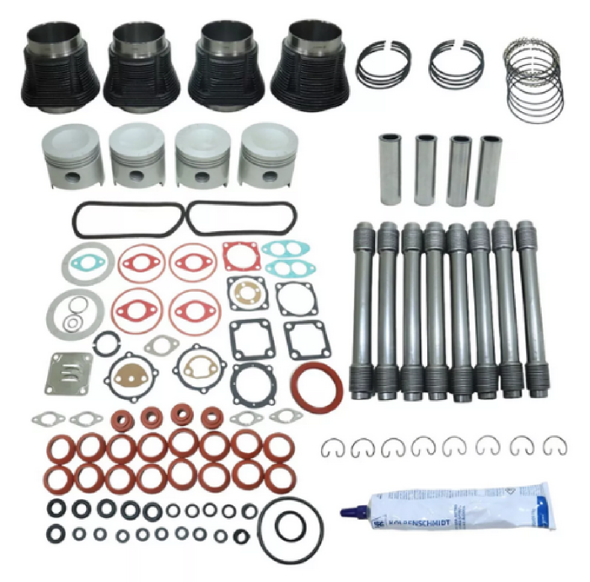 KIT MOTOR COMPLETO VW FUSCA/BRASILIA/KOMBI/GOL/VT 1600 A AR ATÉ 1984 