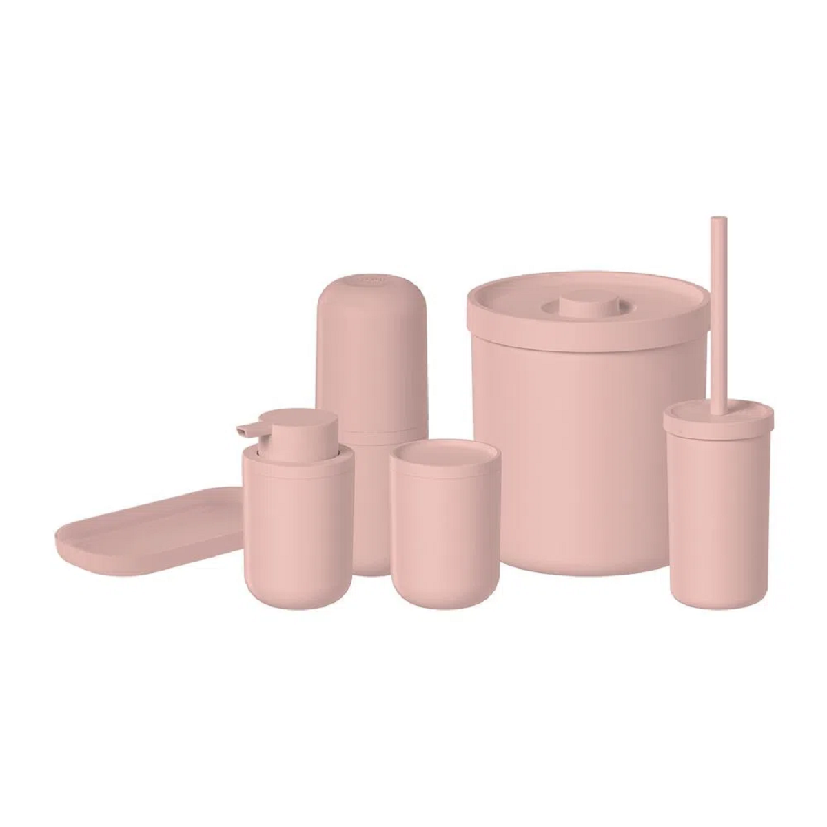 KIT BANHEIRO LAVABO COMPLETO 6 PEÇAS BOLD OU ROSA DUNA