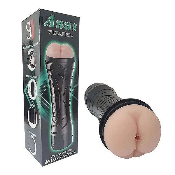 MASTURBADOR LANTERNA COM VIBRO EM CYBERSKIN- ÂNUS