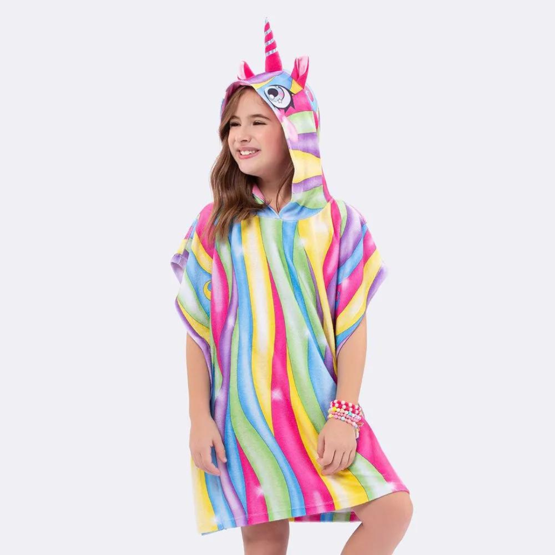 ROUPÃO FEMININO VEGGI UNICORNIO ROSA