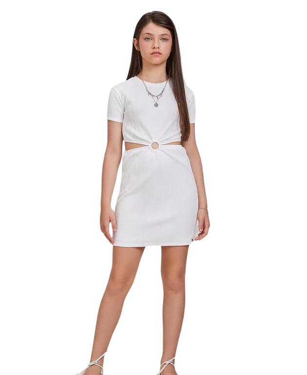 Vestido Branco Off Malha Tricot