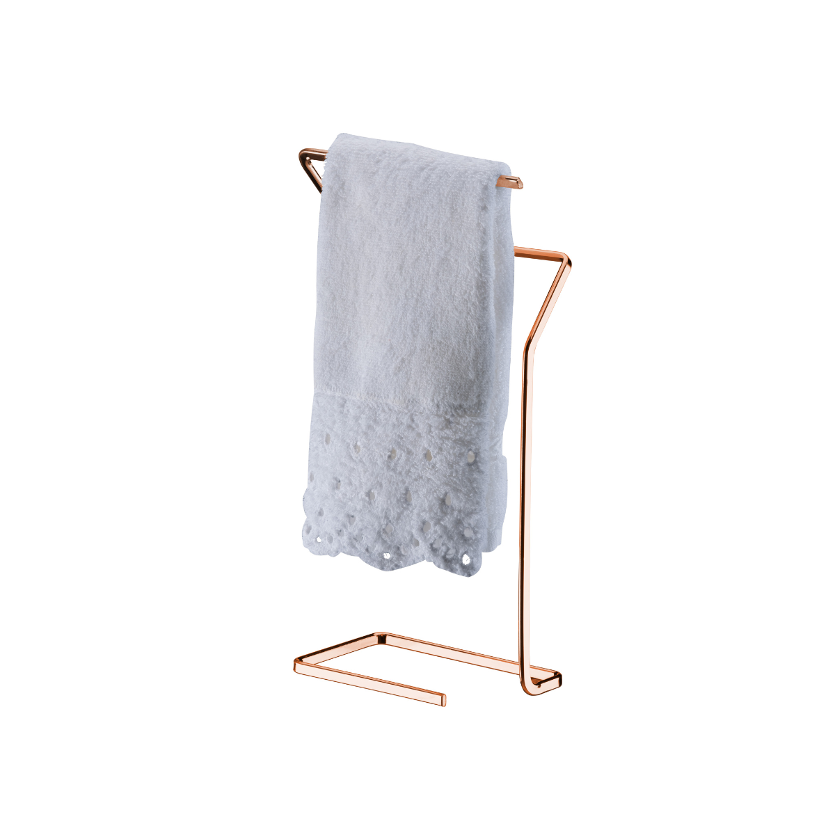 Suporte Porta Toalha De Bancada Lavabo Banheiro Rose Gold 1891RG