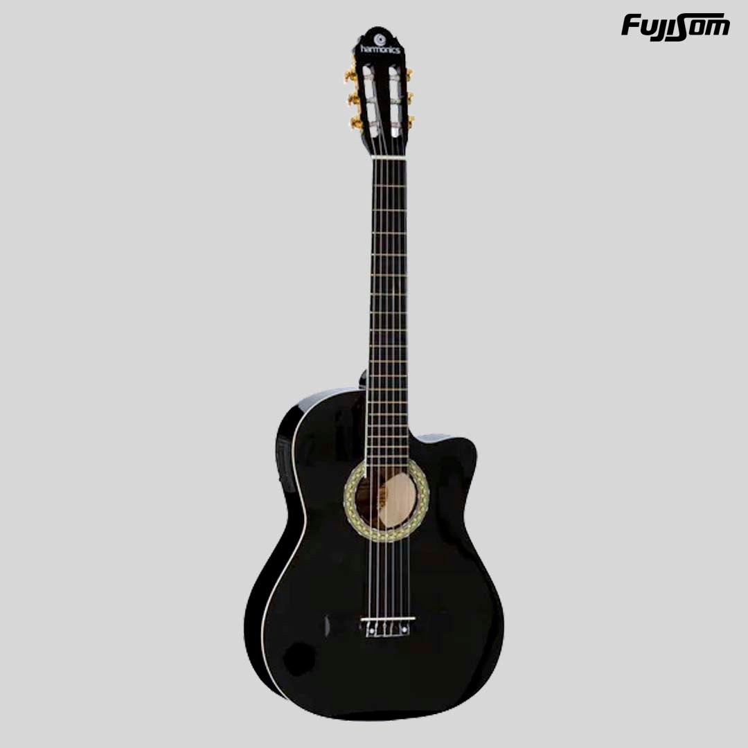 VIOLÃO HARMONICS NY GE 20 PRETO ELÉTRICO