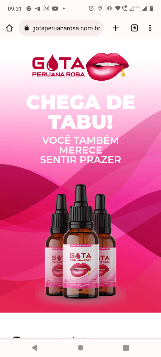 GOTA PERUANA ROSA AFRODISIACA 30 ML 12 GOTAS