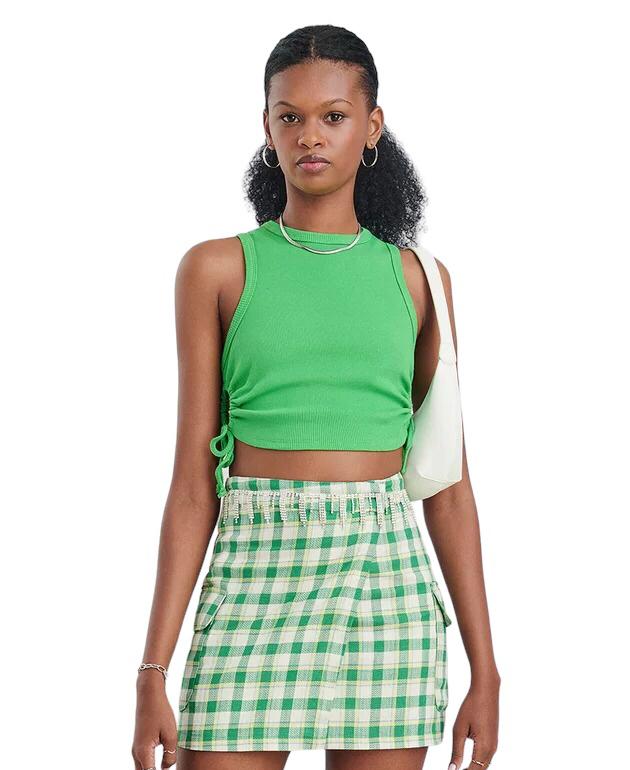 CROPPED ESSENTIAL CANELETA CYBER GREEN