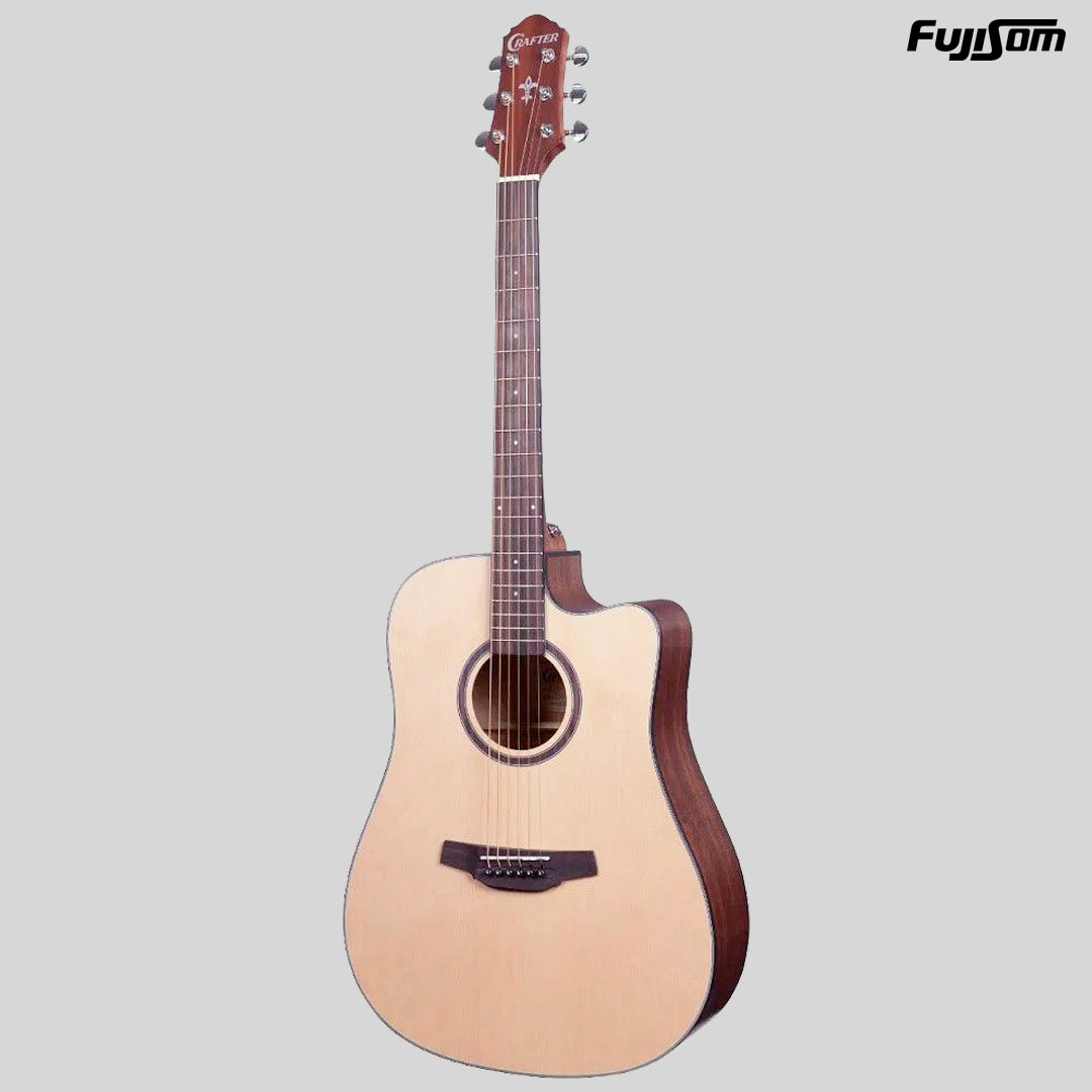 VIOLÃO CRAFTER AÇO FOLK HD-100 CE CUTWAY NATURAL VERNIZ