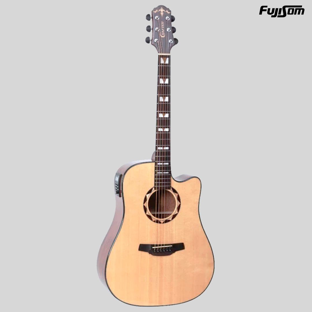 VIOLÃO CRAFTER AÇO GRAND AUDITORIUM HD-520CE NATURAL