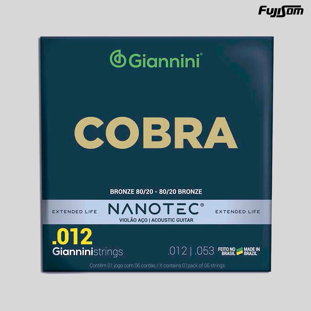 ENCORDOAMENTO GIANNINI PARA VIOLÃO CA82L 80/20 NANOTEC 012