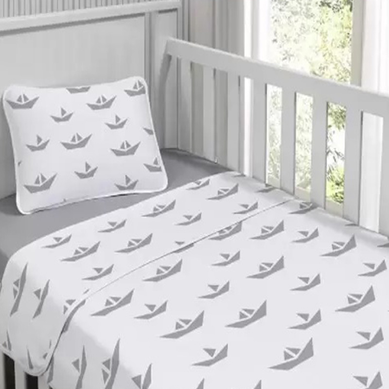 Jogo de Cama Tecebem Malha Mini Cama(Montessoriana)Saude 3 Peças Cinza