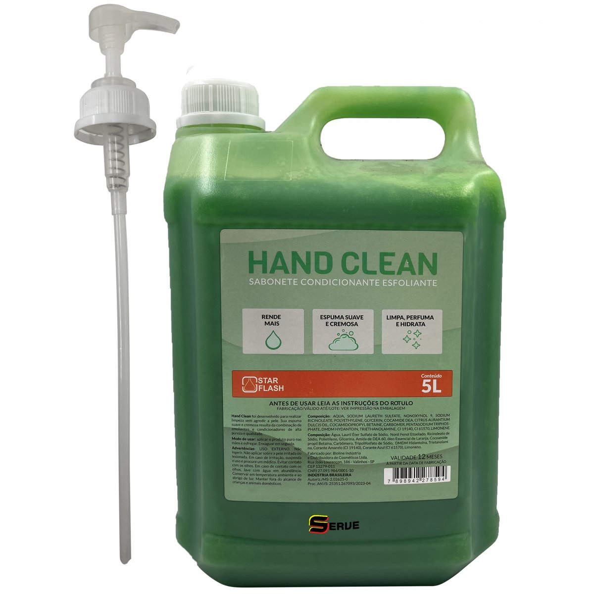 Hand Clean Sabonete Líquido Desengraxante Esfoliante 5 Litros